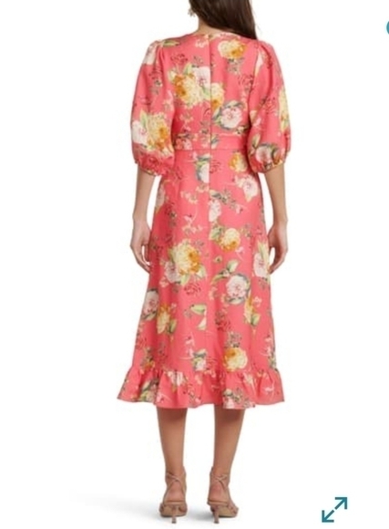 EVER New Floral Linen Blend Dress - Picture 3 of 16